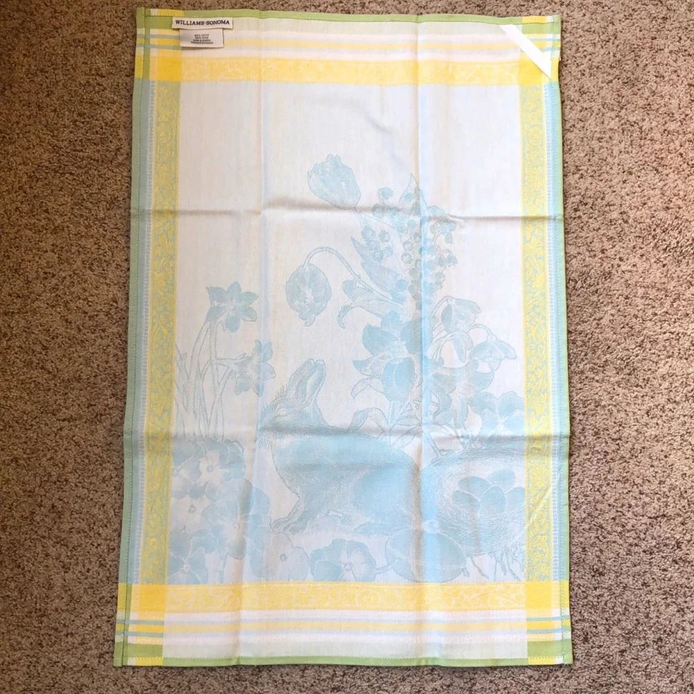 Williams Sonoma Jacquard Bunny Napkins